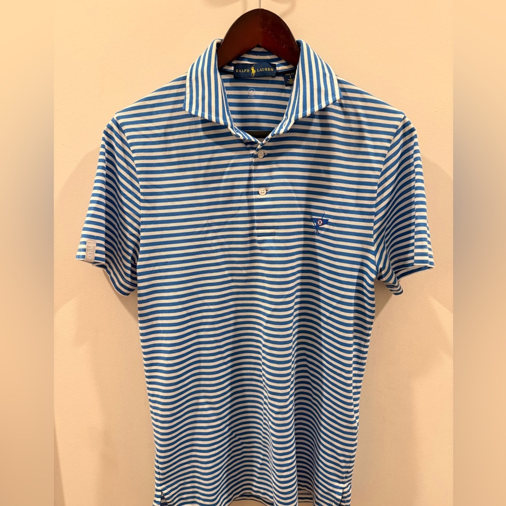 Ralph Lauren Light Blue & White Striped Polo